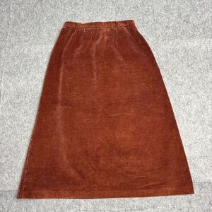 Elegant A-Line Corduroy Skirt in Warm Brown